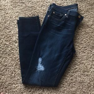 7 For All Mankind Ripped Skinny Jeans!